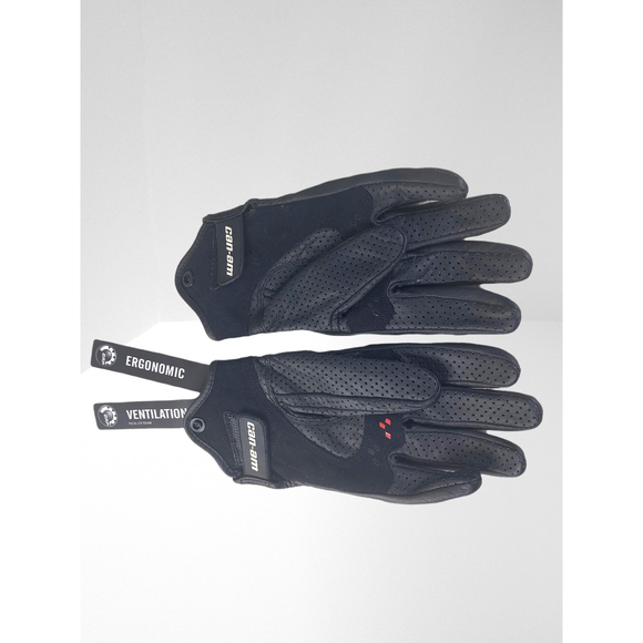 BRP Can-Am Spyder Black Leather Respirator Gloves Women's Size S/P - Picture 8 of 10